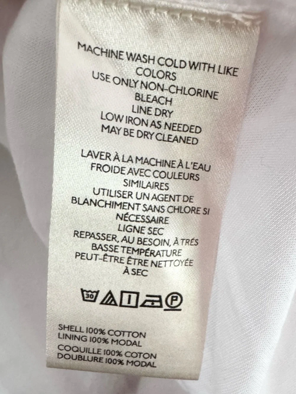 Anthropologie Cotton The Tommie Smocked Waist Front Zip Shirt Dress White Size M - Picture 10 of 13